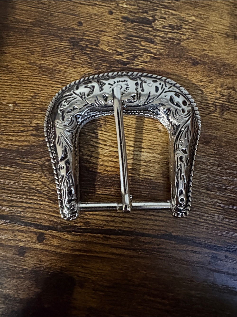 Ornate Silver-Tone Western Belt Buckle - Women’s or Men’s Accessories